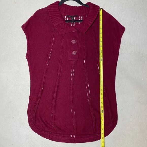 MSRP $138 BCBGMaxAzria Wool Pointelle Knit Sweater Women's Size Large - Picture 6 of 8